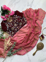 Pink Unique Fendy saree in Berlin