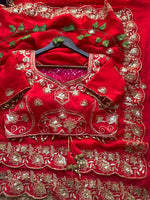 Red Beautiful saree in Germany