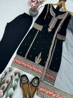 DESIGNER PARTY WEAR HEAVY EMBROIDERY CODING SEQUENCE WORK SUIT SET IN BERLIN