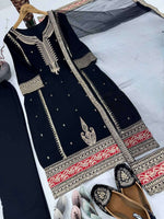 DESIGNER PARTY WEAR HEAVY EMBROIDERY CODING SEQUENCE WORK SUIT SET IN BERLIN