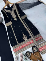 DESIGNER PARTY WEAR HEAVY EMBROIDERY CODING SEQUENCE WORK SUIT SET IN BERLIN