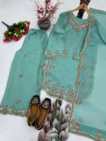 MINT GREEN HEAVY EMBROIDERY SEQUENCE WORK SUIT IN GERMANY Namma Markt