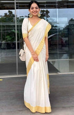 Beautiful Zari Saree in Germany(Onam Saree)