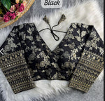 Black Readymade blouse with embroidery in Germany