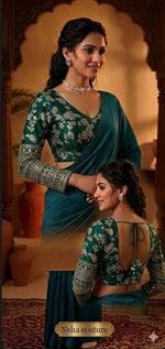 Green Readymade blouse with embroidery in Germany Namma Markt