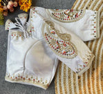 White Party wear heavy blouse in Berlin