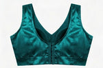 Teal satin Silk Readymade Blouse Fancy Sleeveless trendig Shining for Women in Germany