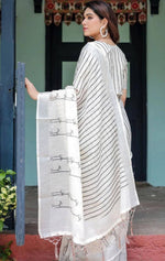 White Jamdani Silk Cotton Sarees in Germany(Onam Saree)