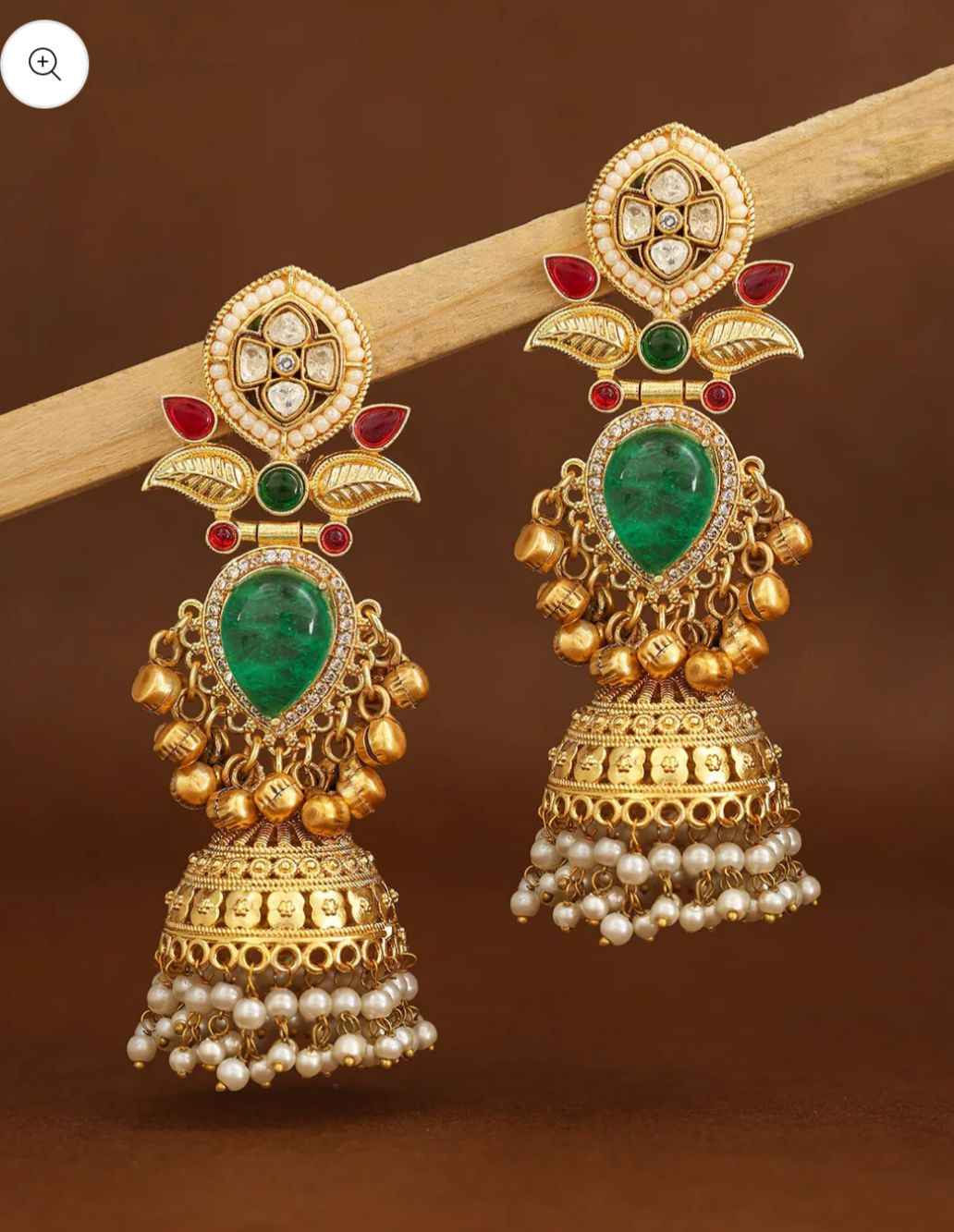 Sagarika Golden Jhumki Earrings in Germany