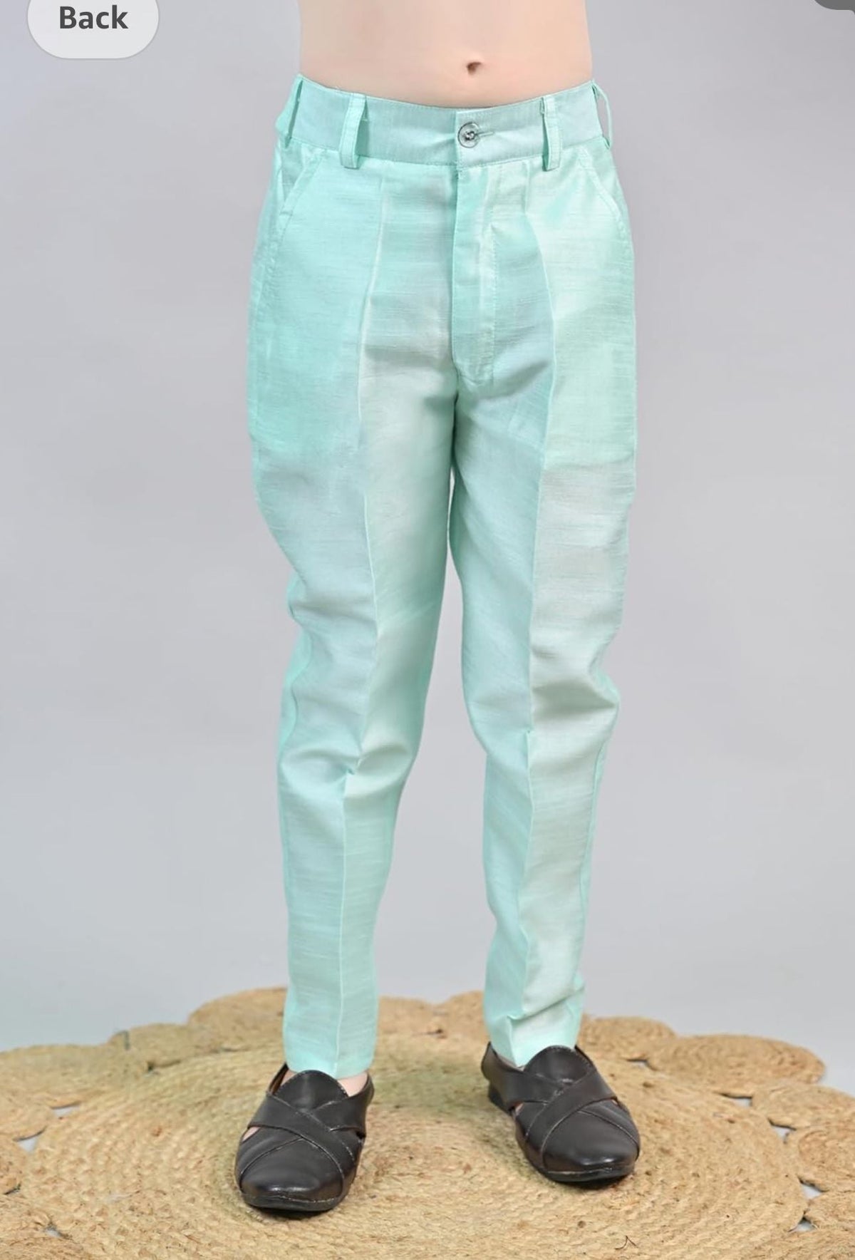 Sky blue Silk Blend Geometric Embroidered Indo Western Sherwani Set with Trousers and Mala in Germany