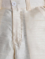 White Silk Blend Geometric Embroidered Indo Western Sherwani Set with Trousers and Mala in Germany