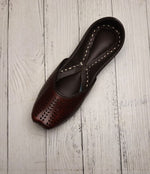 Dark Brown Punjabi Juttis Pure Leather in Germany