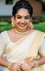 Zari Silk Cotton Designer Kasavu Saree in Berlin