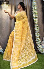 Ethnic Motifs Handloom Jamdani Saree in Germany