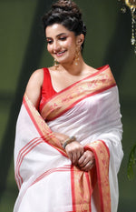 Ethnic Motifs Zari Pure Cotton Traditional Saree in Germany(Onam Saree)