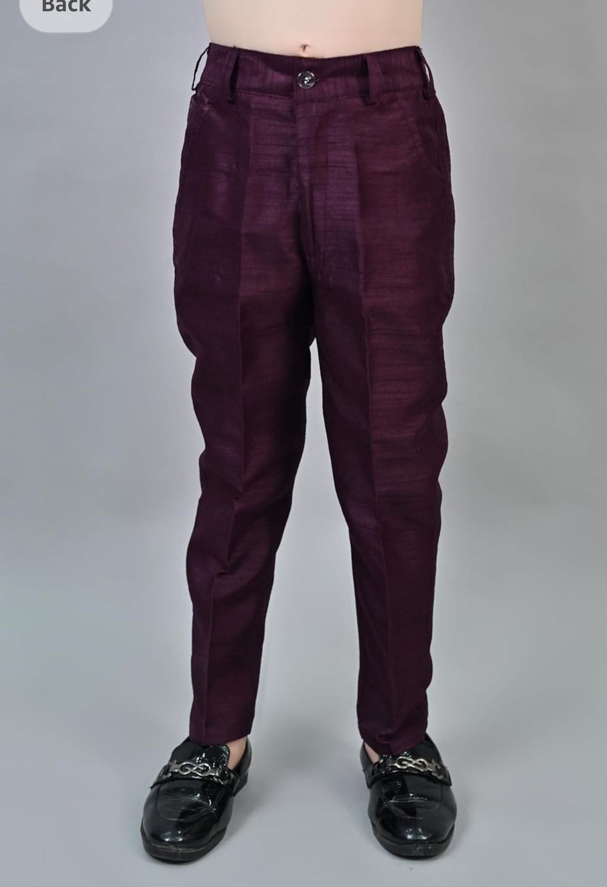 Wine Kids Ethnic Sequin Embellished Indo-Western Kurta and Trouser Set for Boys in Germany