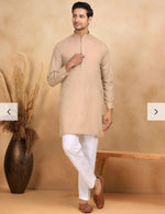 Cotton Regular Straight Kurta Trouser With Sequin Embroidery Open Nehru Jacket Set in Germany
