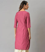 Pink Floral Printed Sequined Ethnic kurta in Germany