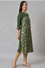 Green Button Down Ethnic Liva kurta