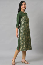 Green Button Down Ethnic Liva kurta