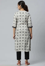 Beige Rayon Floral Printed Ethnic kurta