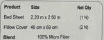 Floral Microfibre King Bedsheet with 2 Pillow Covers in Berlin