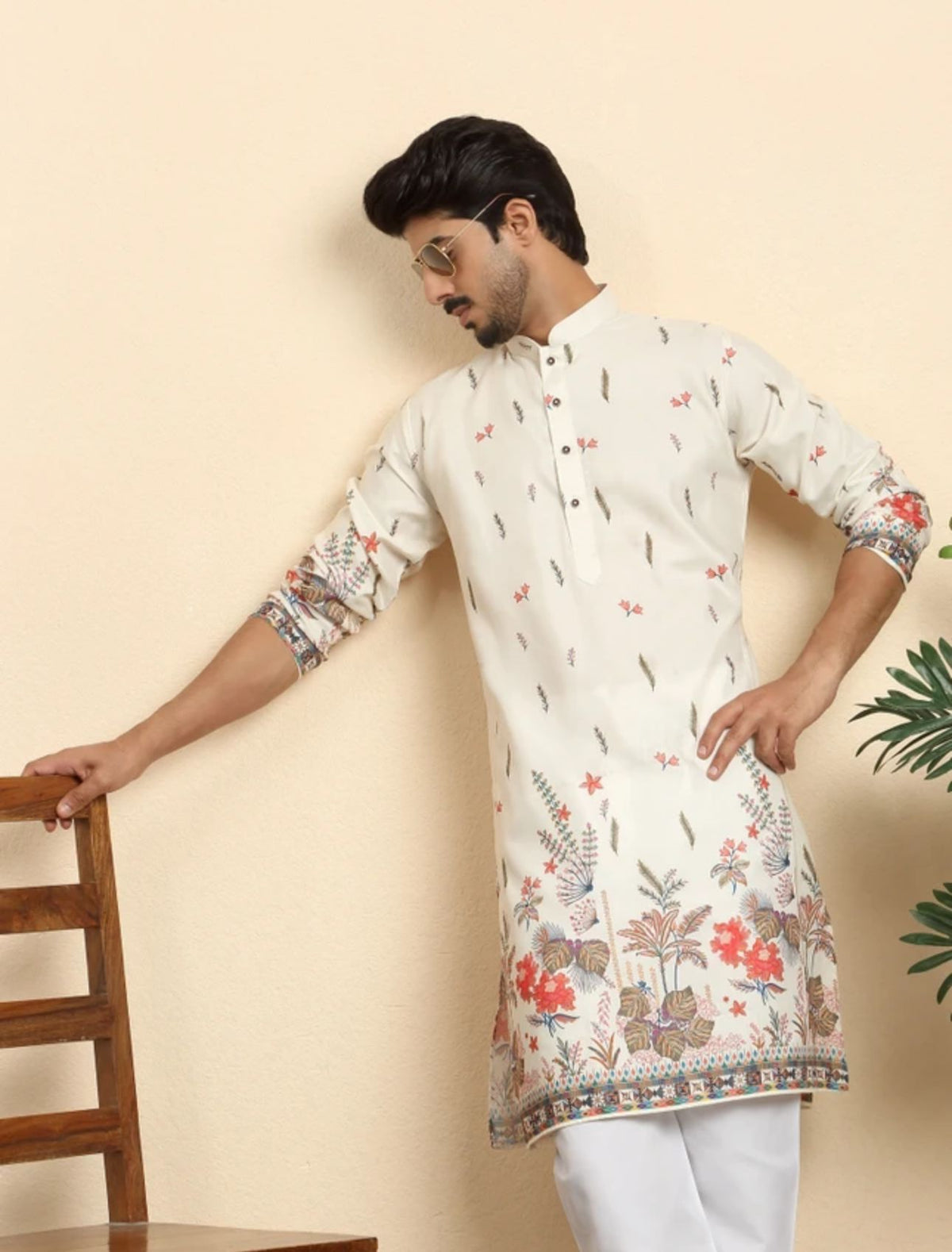 Men Silk Blend Kurta Pyjama Set in Germany