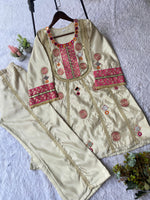 TRENDY CO-ORD SET MIRROR AND SEQUENCE EMBROIDERY WORK IN GERMANY