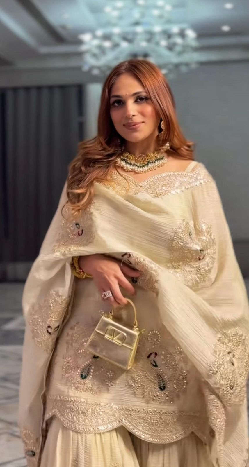 Pure Chinnon With Heavy Embroidery Coding Dori-Sequence Work Top-Bottom And Dupatta Set in Germany