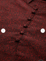 Men's Silk Blend Maroon Self Design ONLY Long Kurta in Berlin