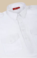 Shirt Collar Cuffed Sleeves Pure Cotton Pathani Kurta With Salwar in Germany