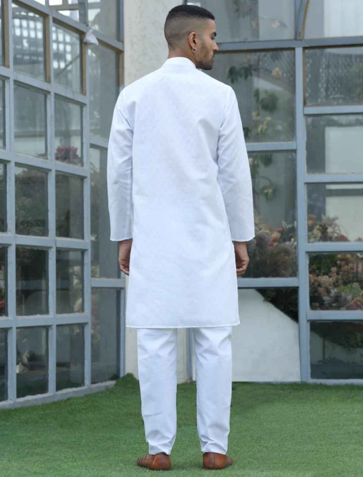 Men Cotton Blend Kurta Pyjama Set in Germany