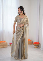 Heavy fendy Silk Saree with Stitched Blouse in Germany