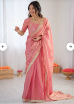 Heavy fendy Silk Saree with Stitched Blouse in Germany