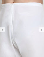 Cotton Solid White Kurta Churidar With Twill Nehru Jacket Set in Germany