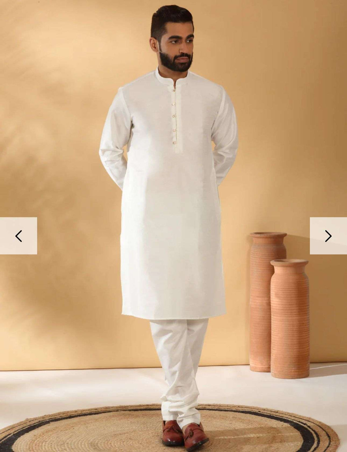 Silk Blend Kurta churidar with Jacquard Geometric Sleeveless Nehru Jacket set in Germany