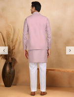 Cotton Regular Straight Kurta Trouser With Sequin Embroidery Open Nehru Jacket Set in Germany
