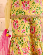 Girls Cotton Regular Fit Floral Print Kurta Set in Germany