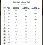 Girls Embellished V-Neck Fit & Flare Maxi Ethnic Dress in Berlin