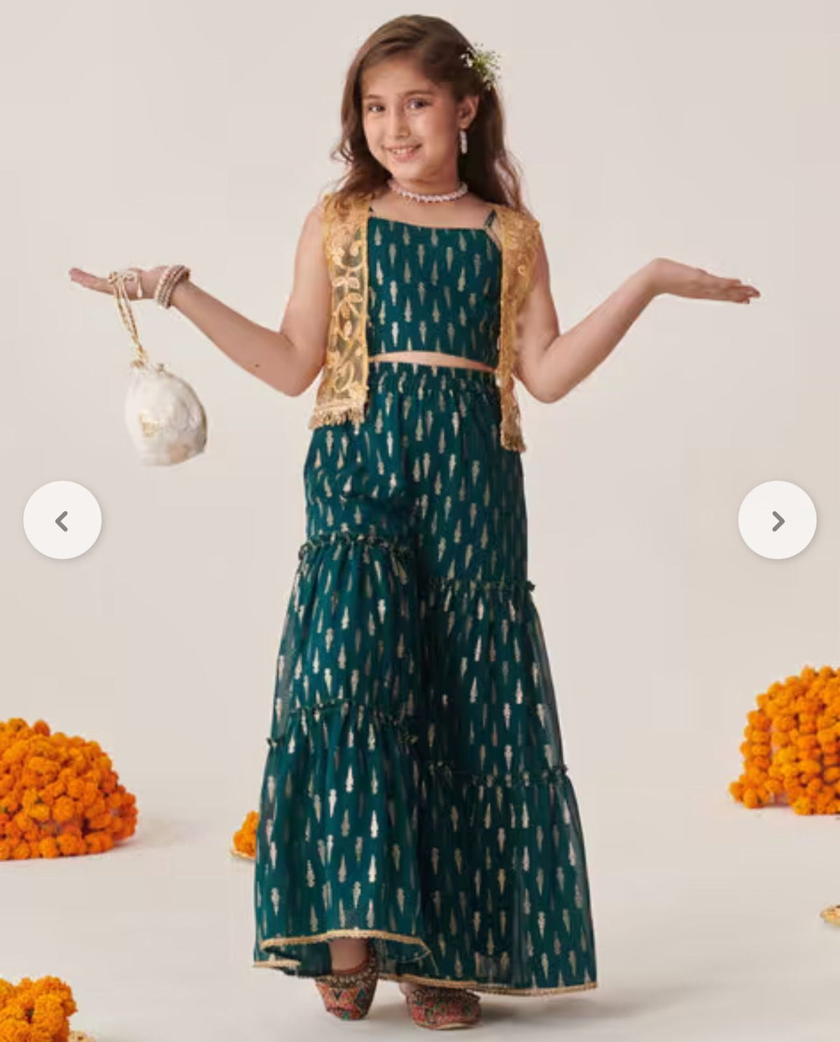 Girls Embroidered 3-Piece Kurta Set in Berlin