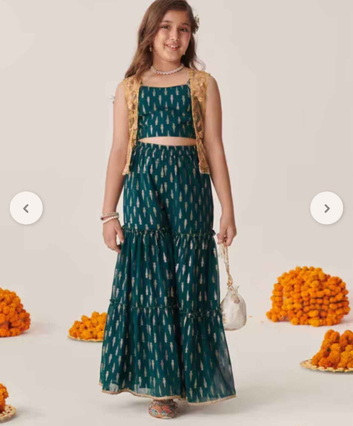 Girls Embroidered 3-Piece Kurta Set in Berlin