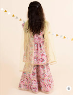 Girls Floral Printed Gotta Patti Pure Cotton Kurti with Palazzos With Dupatta in Berlin