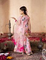 Girls Peach Regular Fit Printed Kurta Set in Germany