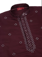 Men'S Purple Cotton Silk Sequin Worked Kurta and Pyjama in Germany