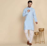 Men Cotton Blend Kurta Pyjama Set in Germany Namma Markt