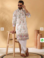 Cotton Embroidered Sequin Chikan Floral Print Thread Work Multicolor Kurta and Pyjama in Germany