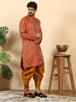 Men's Silk Blend Jacquard Paisley Kurta and Dhoti in Germany