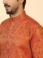 Men's Silk Blend Jacquard Paisley Kurta and Dhoti in Germany