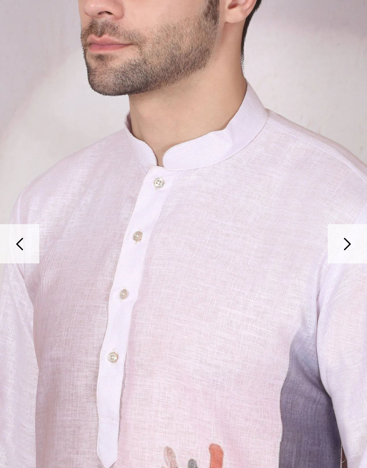 Marble Print  Long Kurta With White Elastic Waistband Pyjama Set in Berlin