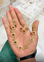 Trending ad floral Onam necklace with earrings in Berlin